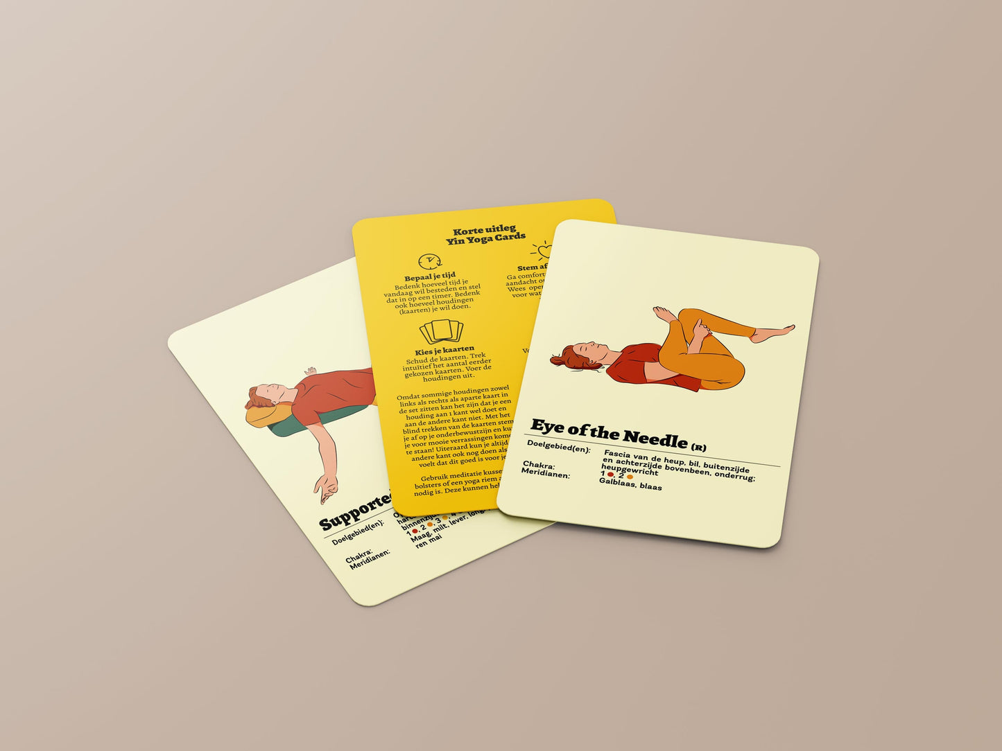 Yin Yoga Cards • SET 2 (expansion set) [Dutch]